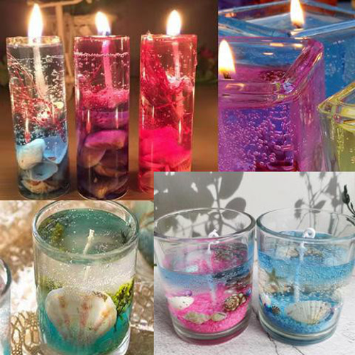 キャンドル　6本セット ジェルキャンドル 6色セット 手作り ハンドメイド ワックス ゼリー