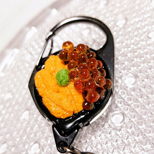 こだわりシリーズ】うにいくらのリールキーホルダー フェイクフード