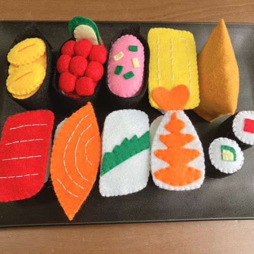 受注製作♡送料込み】フェルト おままごと お寿司 おもちゃ・人形 RULA