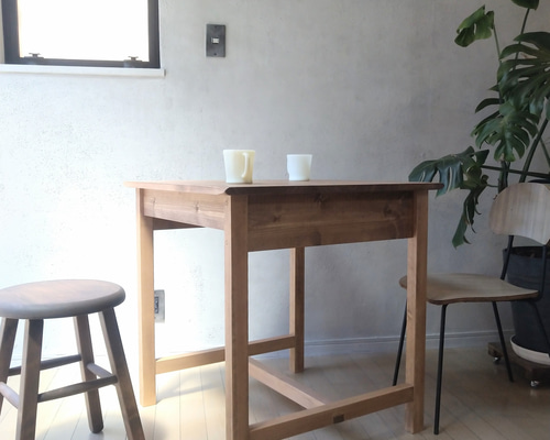 レトロモダン　カフェテーブル　国産 天然無垢材 カフェテーブル 天然無垢材 カフェテーブル カフェ