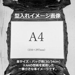 ワニ革  クレイ仕上げ  ウィート「バッグ製作向け・幅30/34cm」サイズ No.CM0202 8枚目の画像