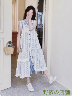【zezezeze】ワンピース 定番チェック.白ブラウスセット zezezeze】ワンピース 定番チェック.白ブラウスセット zezezeze