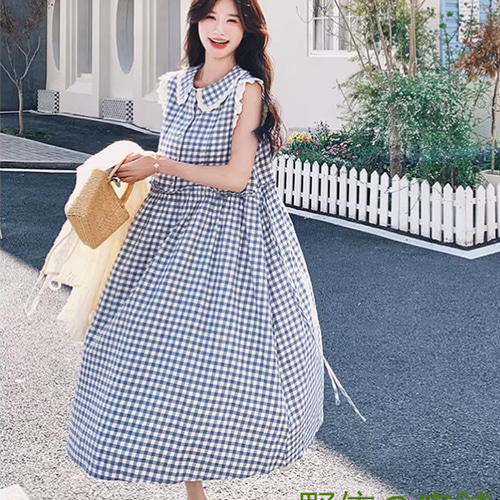 zezezeze】ワンピース 定番チェック.白ブラウスセット zezezeze