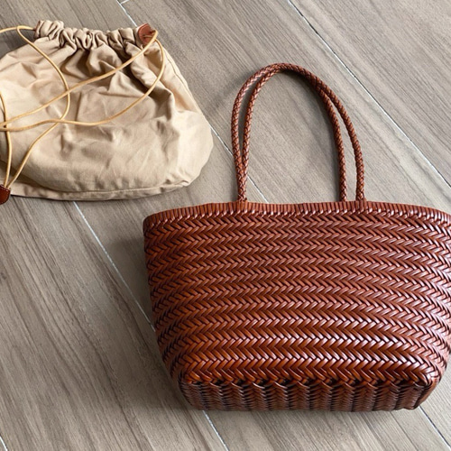 本革 レザー編み 牛革 ハンドメイド かごバッグ ショルダーバッグ