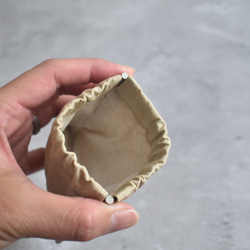 バネポーチ・しかくミニ(10㎝バネ)/ウェザークロス 7枚目の画像