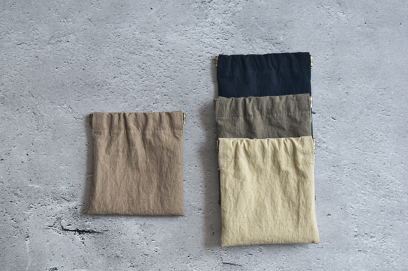 バネポーチ・しかくミニ(10㎝バネ)/ウェザークロス 9枚目の画像