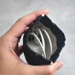 バネポーチ・しかくミニ(10㎝バネ)/ウェザークロス 5枚目の画像