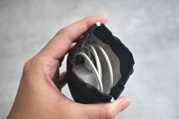 バネポーチ・しかくミニ(10㎝バネ)/ウェザークロス 5枚目の画像