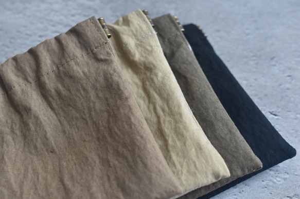 バネポーチ・しかくミニ(10㎝バネ)/ウェザークロス 15枚目の画像