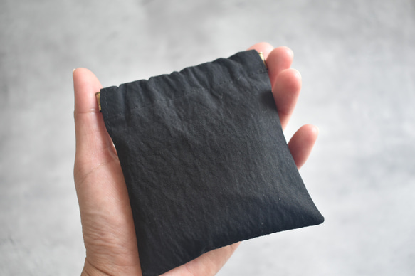 バネポーチ・しかくミニ(10㎝バネ)/ウェザークロス 6枚目の画像