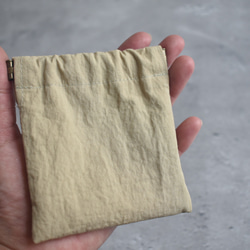 バネポーチ・しかくミニ(10㎝バネ)/ウェザークロス 8枚目の画像