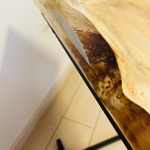 レジンテーブル　ソファテーブル　サイドテーブル　栃 サイドテーブル レジンテーブル ソファテーブル 栃 一枚板