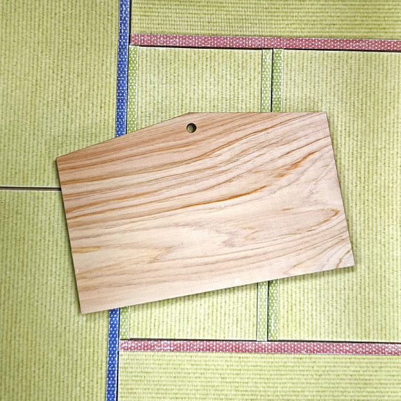 絵馬　ひのき　ストラップ　キーホルダー　素材　 1枚目の画像
