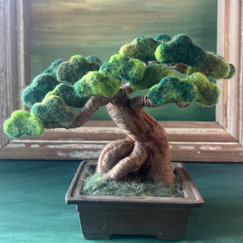 松のBONSAI/wool art 高さ22㎝ その他置物 Sugar Maple 通販