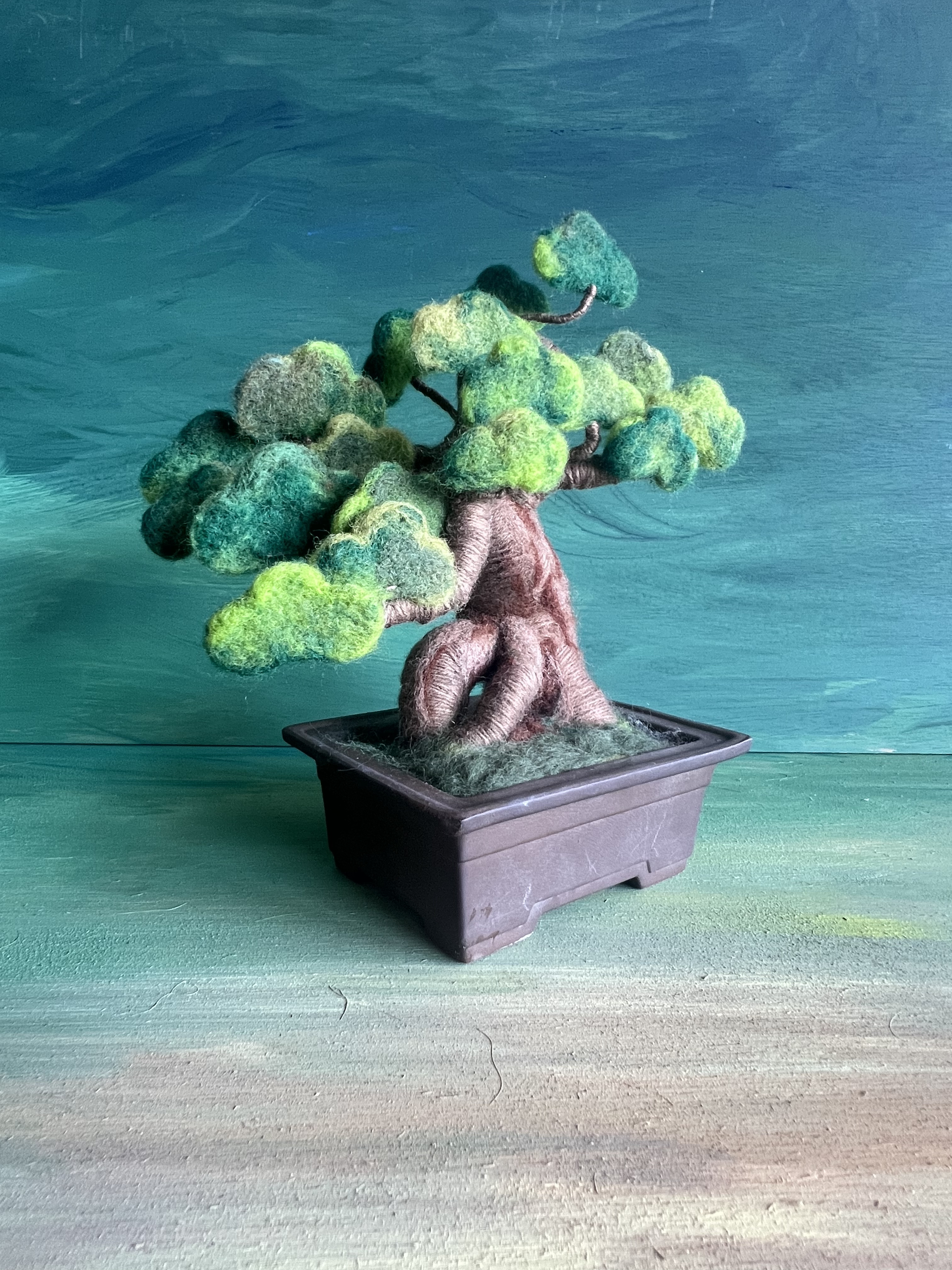 松のBONSAI/wool art 高さ22㎝