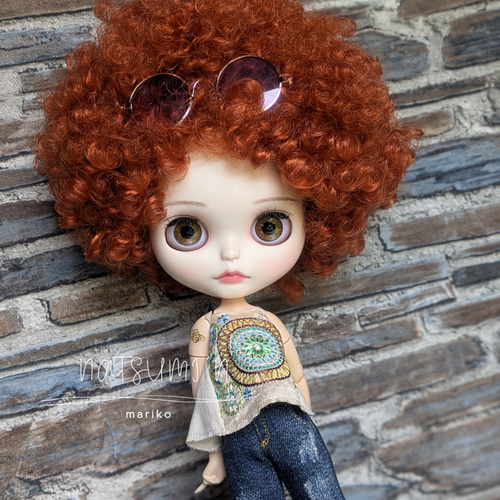 ハンドメイド アイシードール ブライス アウトフィット ☆ カスタムアイシードール ブライス ☆ アウトフィット 大柄花服