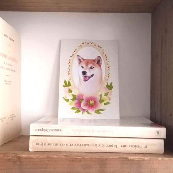 フォトフレーム 写真たて メモリアル 手作り おしゃれ プレゼント 犬 猫 赤 3枚目の画像