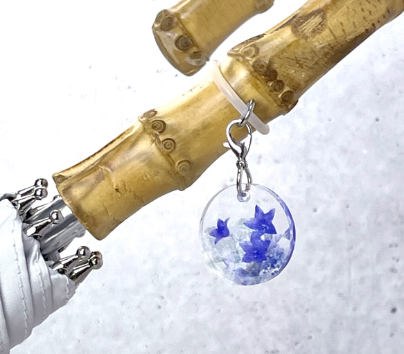 -桔梗- 花と草木の ファスナーチャーム（アンブレラマーカー・めじるしアクセサリー） 5枚目の画像