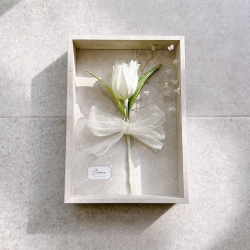 チューリップ リボン フレーム アートボード ディップフラワー