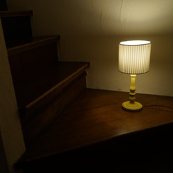 ◆HappyLamp◆S・Mサイズ/ストライプ/ペールブルー/テーブルランプ/スタンドランプ/照明 10枚目の画像