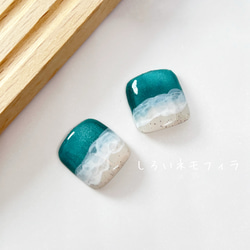 オーダーネイルチップNo.64 夏 海 浜辺ラグーン マグネット オーダーネイルチップNo.64 夏 海 浜辺ラグーン マグネット