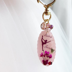 882】ポピーレッド グランドピアノキーホルダー オーロララメ