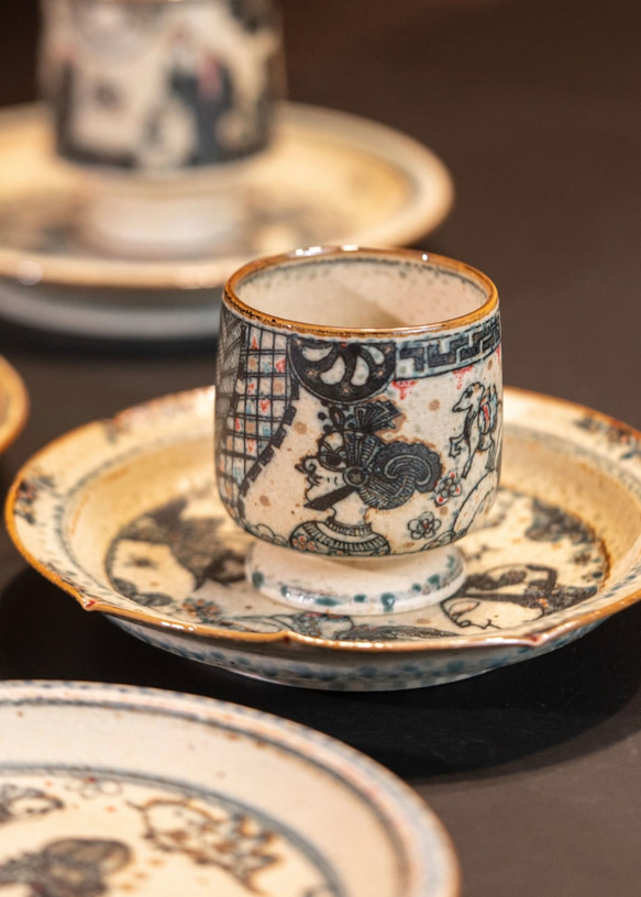 手画嬰戯図茶筒 茶道具 香道具 景徳鎮 陶磁器 装飾品 現代工芸品 美術品 置物 景徳鎮 陶磁器 青花喜字スイカ缶 茶缶茶道具 装飾品 現代工芸品