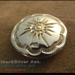 ハンドメイドシルバーコンチョ シルバー925 髪留め ヘアゴム