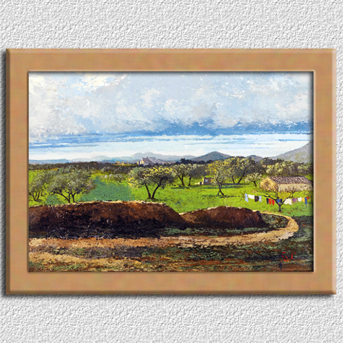 果樹園の風景画 A4 フランスのアート 絵画 ARTE 通販 19323440