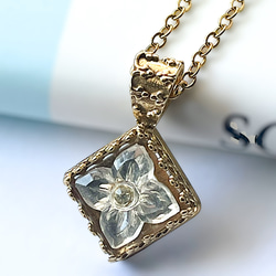 希少◆チェコ　ウランガラスヴィンテージネックレス◆Bijoux.M.G◆ワセリン 希少◇チェコ ウランガラス ヴィンテージ ネックレス◇Bijoux.M.G刻印