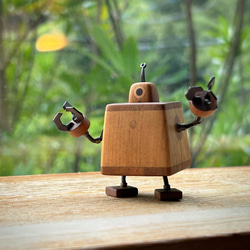 手作り 黄楊木 ツゲの木彫り 家の装飾 飾り物 ポプラの葉平安である