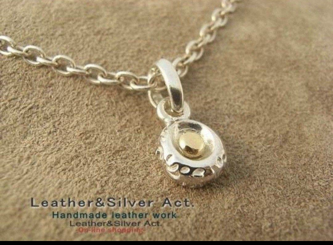 Leather&SILVER　Act　シルバー925 ハンドメイドネックレス メンズ、レディース シルバーネックレス