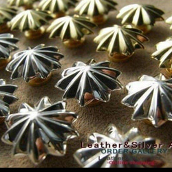 シルバー925 ハンドメイドコンチョ レザークラフト金具 アポロコンチョ