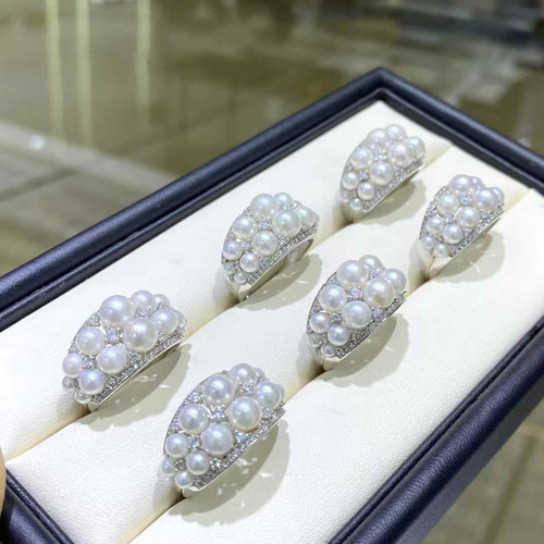 高級】あこや真珠 リングs925 指輪・リング パール大好き(購入前に  