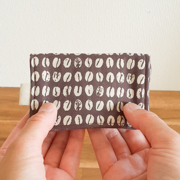 ハンカチ 〖 コーヒー mini 〗男性 父の日 退職 お礼 誕生日 記念日 ギフト プレゼント 贈り物 ハーフサイズ 1枚目の画像