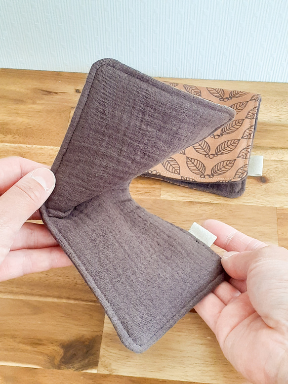 ハンカチ 〖 コーヒー mini 〗男性 父の日 退職 お礼 誕生日 記念日 ギフト プレゼント 贈り物 ハーフサイズ 7枚目の画像