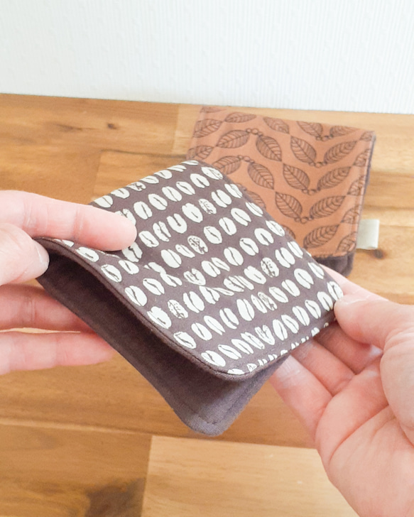 ハンカチ 〖 コーヒー mini 〗男性 父の日 退職 お礼 誕生日 記念日 ギフト プレゼント 贈り物 ハーフサイズ 4枚目の画像