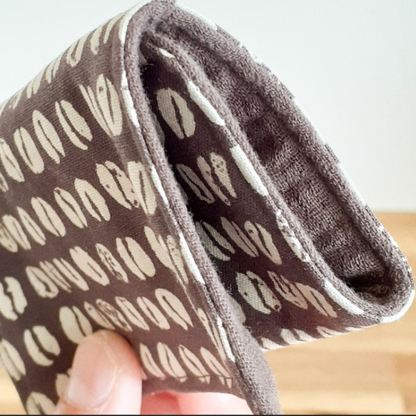 ハンカチ 〖 コーヒー mini 〗男性 父の日 退職 お礼 誕生日 記念日 ギフト プレゼント 贈り物 ハーフサイズ 5枚目の画像