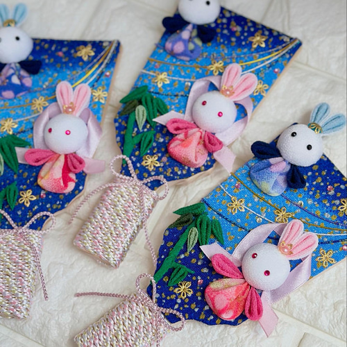 七夕限定ミニ 羽子板飾り つまみ細工 七夕飾り メモリアルボード 命名