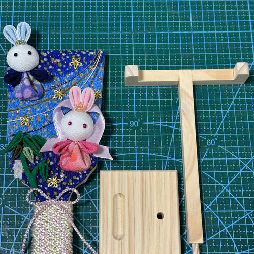 つまみ細工＊ちりめん細工＊七夕飾り＊和盆① つまみ細工＊ちりめん細工＊七夕飾り＊和盆① 置き飾り -七夕- 四季