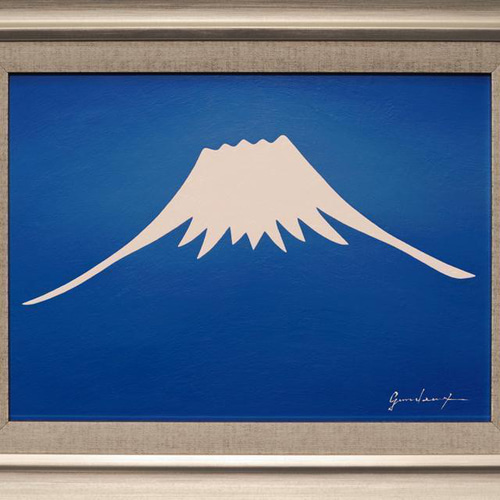 心が落ち着く明るいブルー▲『青い空に白い富士山』がんどうあつし油絵画額付寒色冷静 心が落ち着く明るいブルー△『青い空に白い富士山』がんどうあつし油