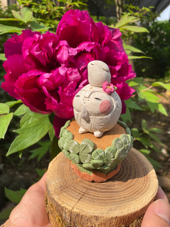 new】白うさぎとお地蔵さま その他置物 風の呼-Kazenoko- 通販