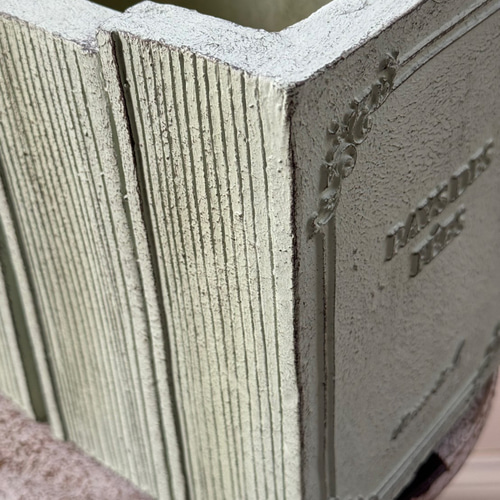 新作《BOOK 本型 陶器鉢 》ヴィンテージブック 観葉植物 多肉植物 寄せ