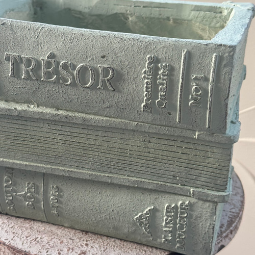 新作《BOOK 本型 陶器鉢 》ヴィンテージブック 観葉植物 多肉植物 寄せ