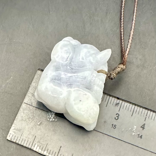 2025.5.16吉祥子象 糸魚川最上級ラベンダー翡翠 ネックレス