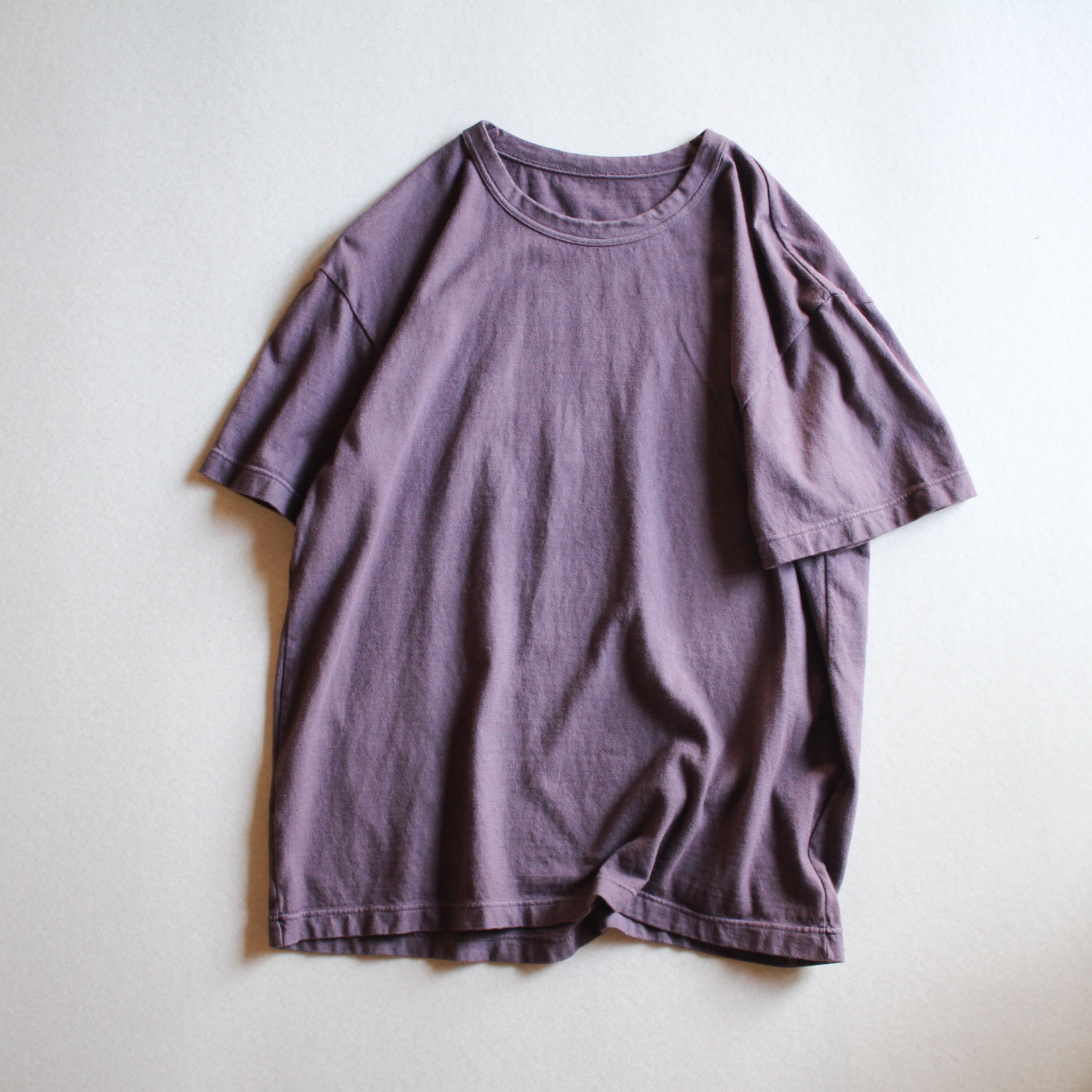 完熟Tee　草木染め organiccotton / 紅藤色 / 男女兼用3サイズ