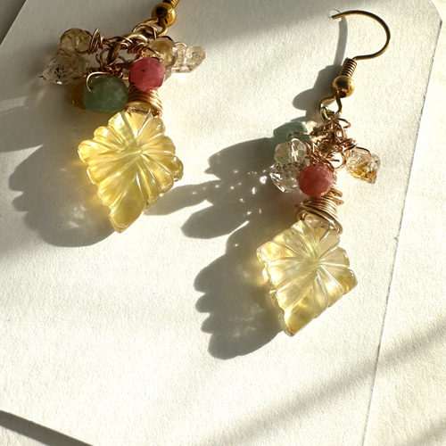 14kgfイエローシェルカービングピアス/イヤリング 【公式通販】