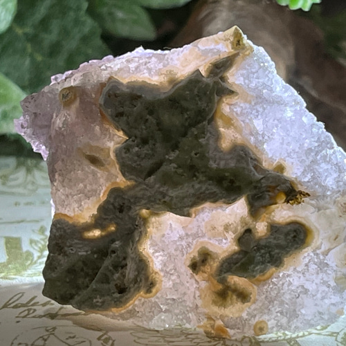 フラワーアメジスト 紫水晶 ラフストーン 原石 クラスター