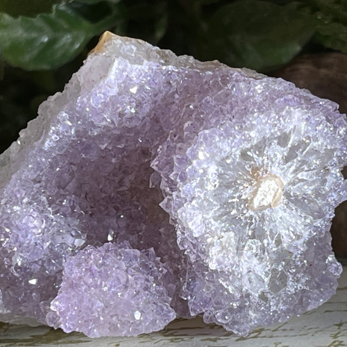 フラワーアメジスト 紫水晶 ラフストーン 原石 クラスター