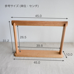 クルミのネックレススタンド 折りたたみ式 (真鍮ピン) ディスプレイ 展示 店舗什器 10枚目の画像